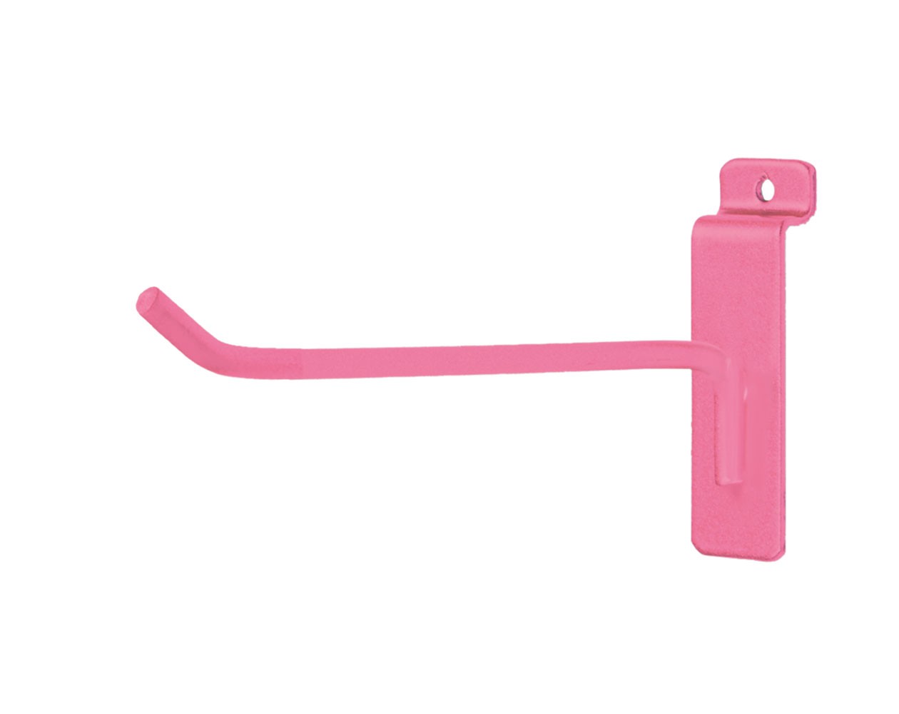 SSWBasics 6 inch Hot Pink Slatwall Hook - 50 Count - 6 Inch Hot Pink Slatwall