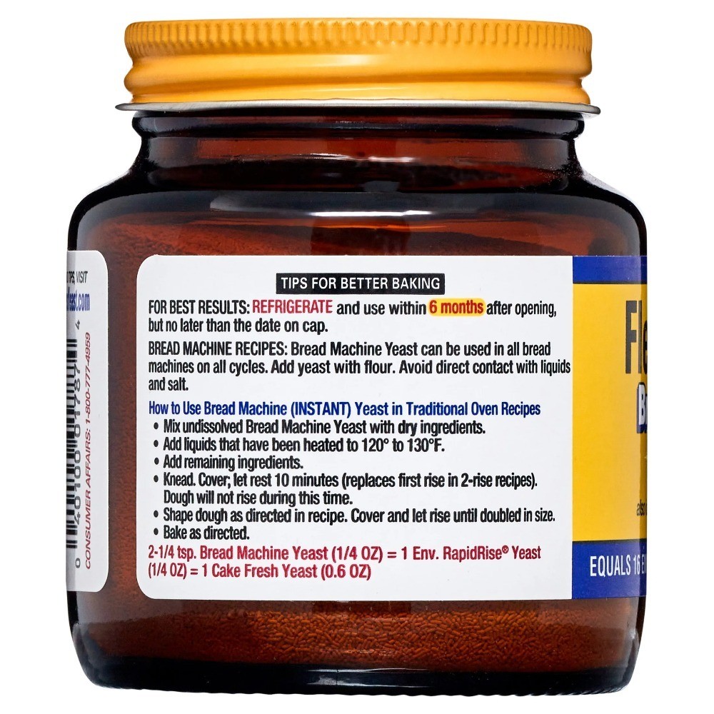Classic Bread Machine Instant Yeast 4 oz Jar.