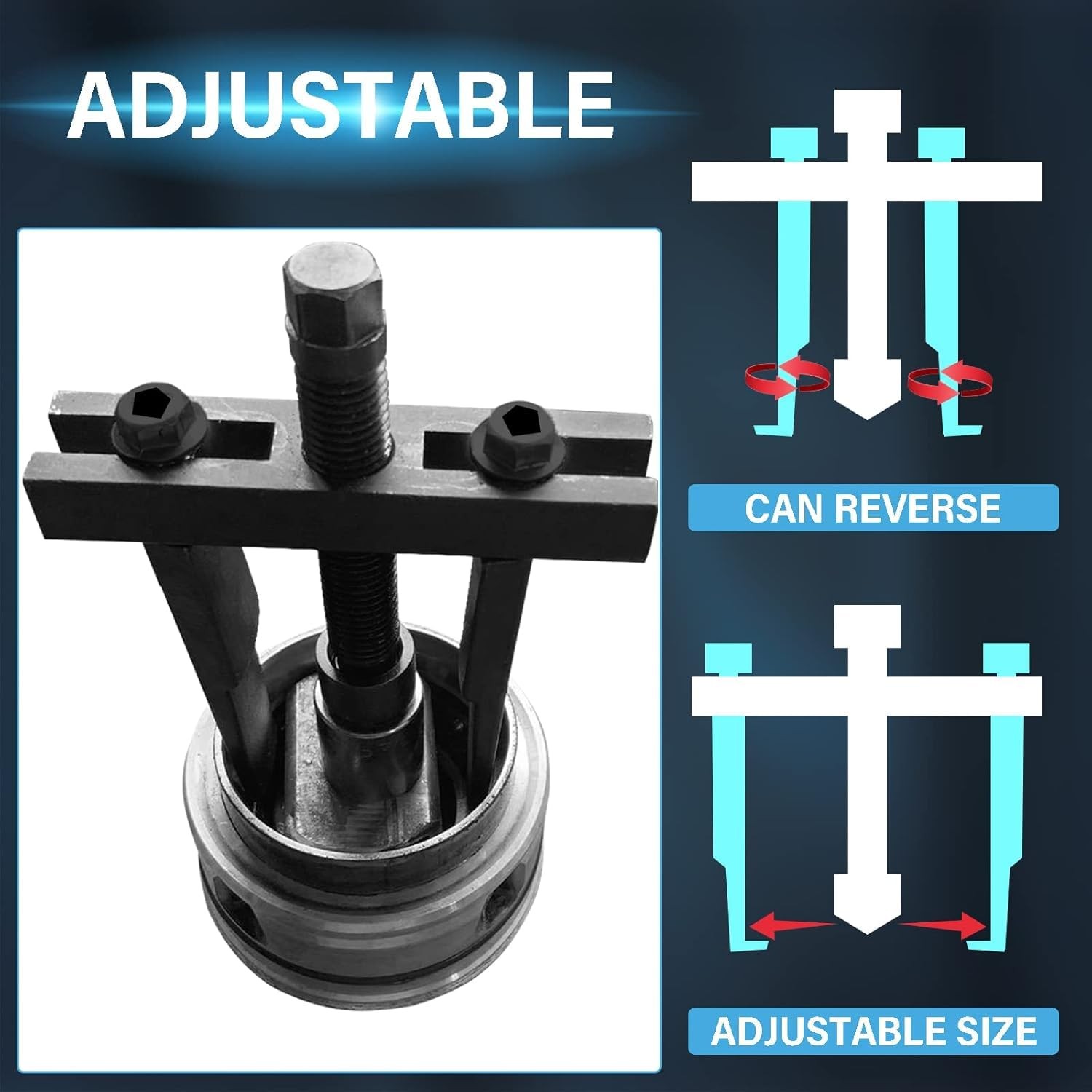 2 Jaw Adjustable Bearing Puller Gear Pulley Flywheel Extractor 30mm90mm