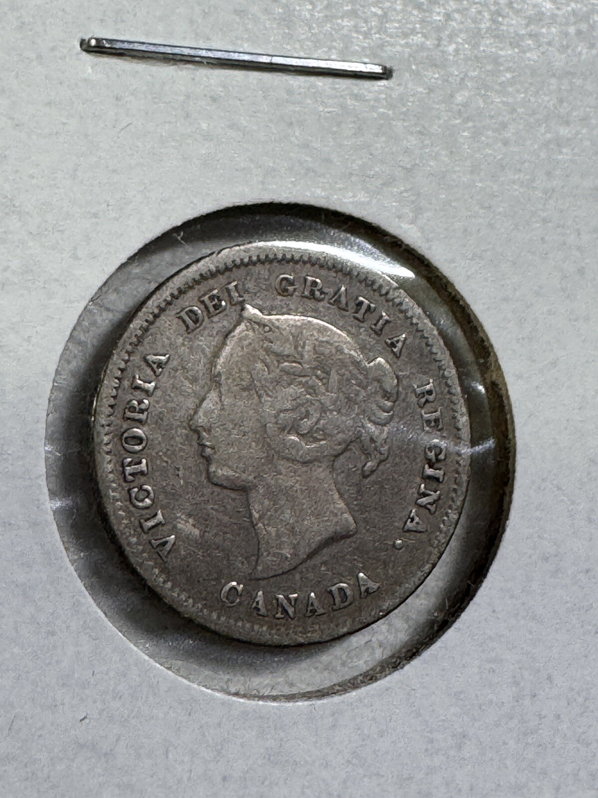 1880-H Canada 5 Cents Silver Coin