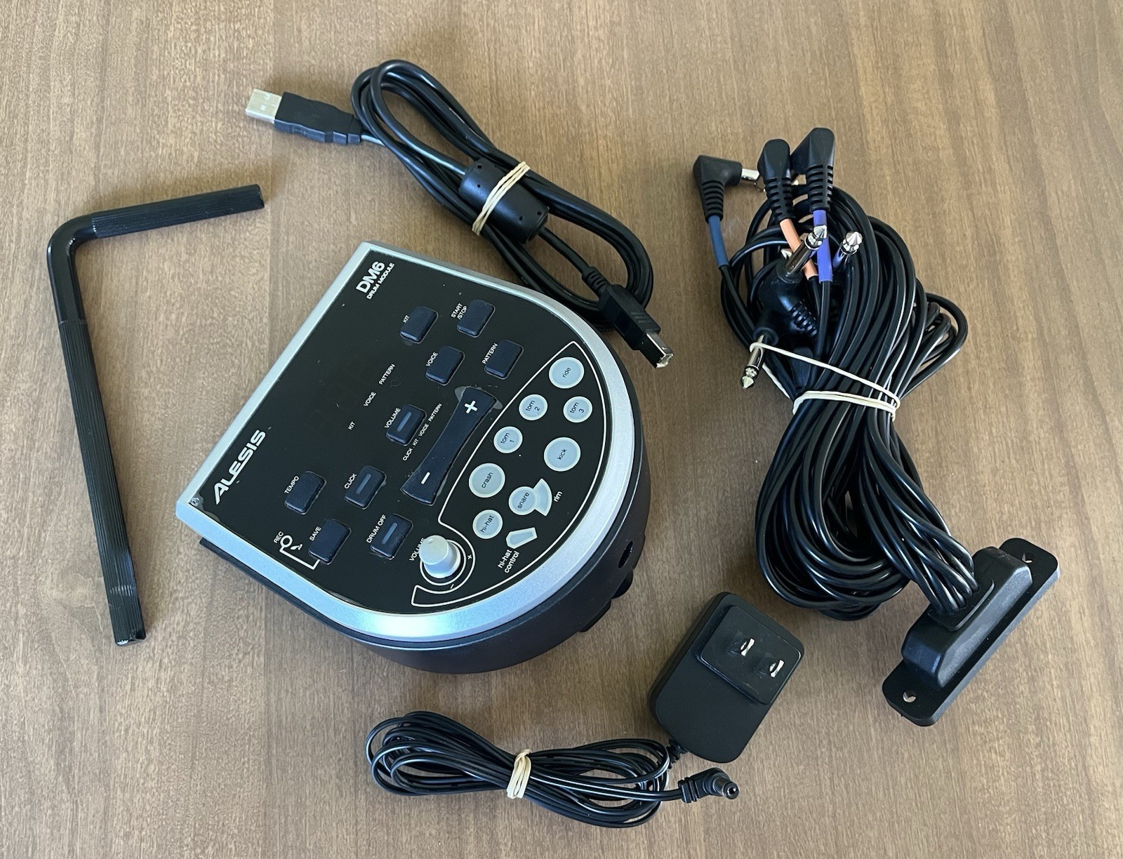 Alesis DM6 Drum Module Replacement Unit Module w/ Cable Harness & Power Adapter