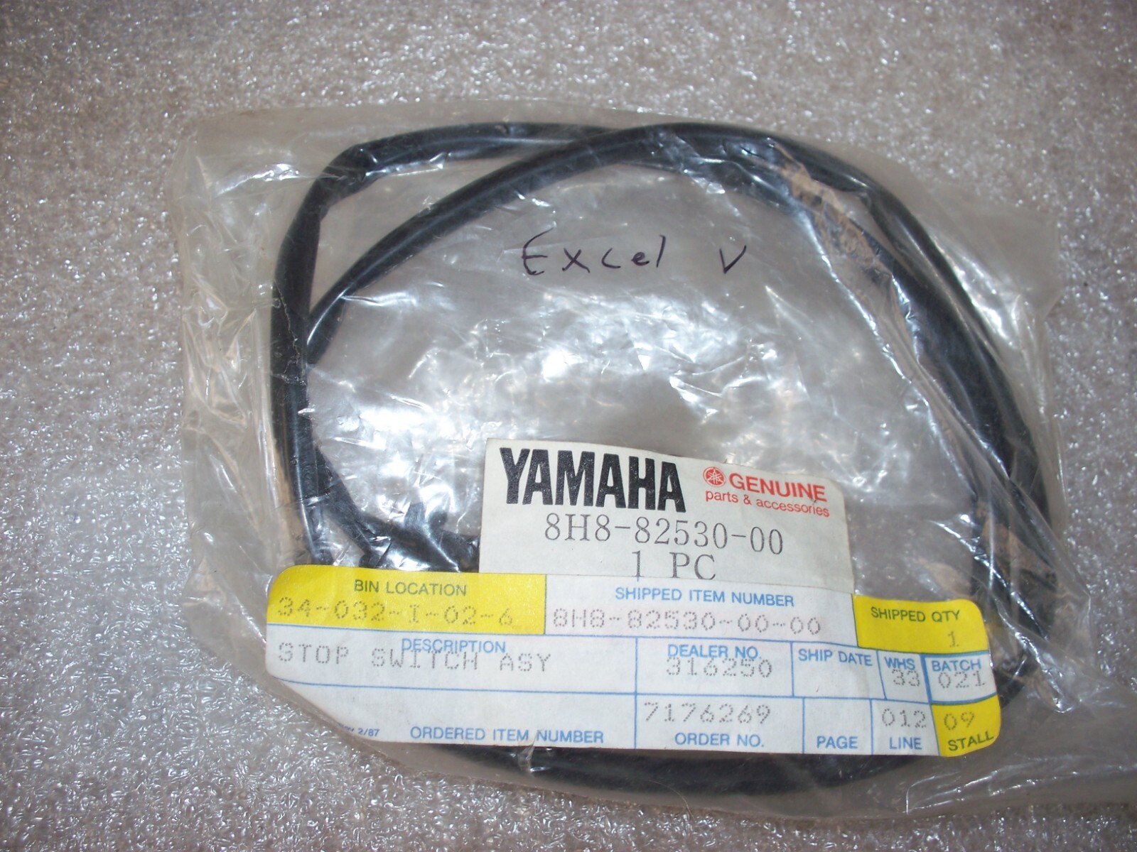 Yamaha Snowmobile 1979 EC540C Excel V Brake Light Stop Switch NEW OEM 8H8-82530