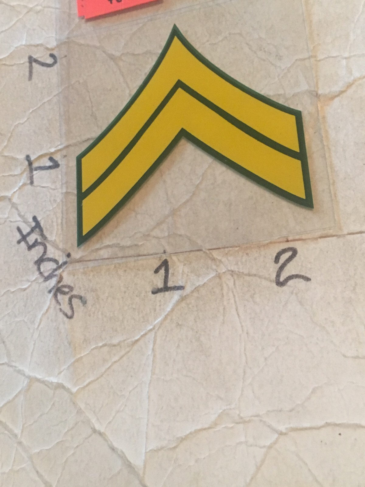 US Army Corporal Insignia Window Decal (Applied outside)