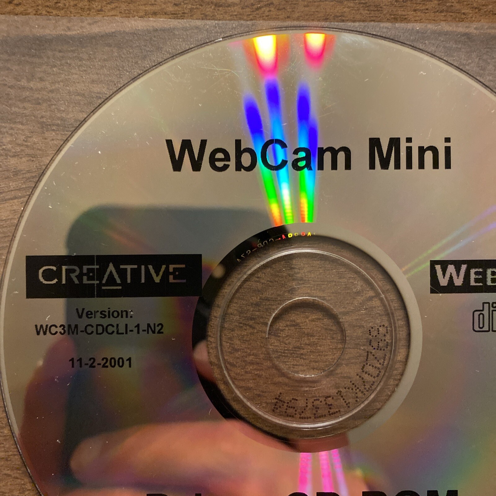 Creative Webcam Mini Driver Compact Disc CD-ROM 2001 WC3M-CDCLI-1-N2 Vintage
