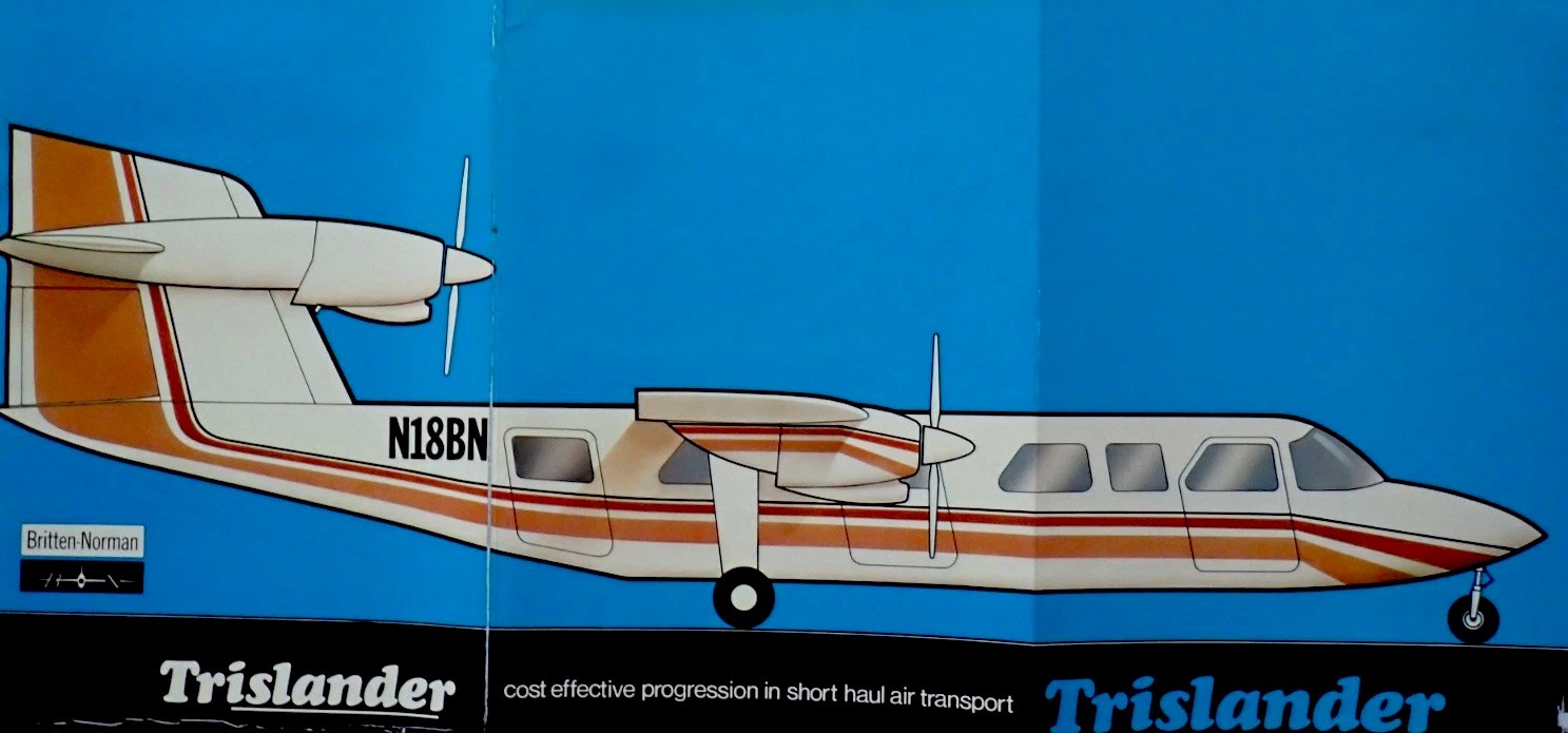 Britten-Norman Trislander Factory Brochure Specs Payload Performance Cabin Plan