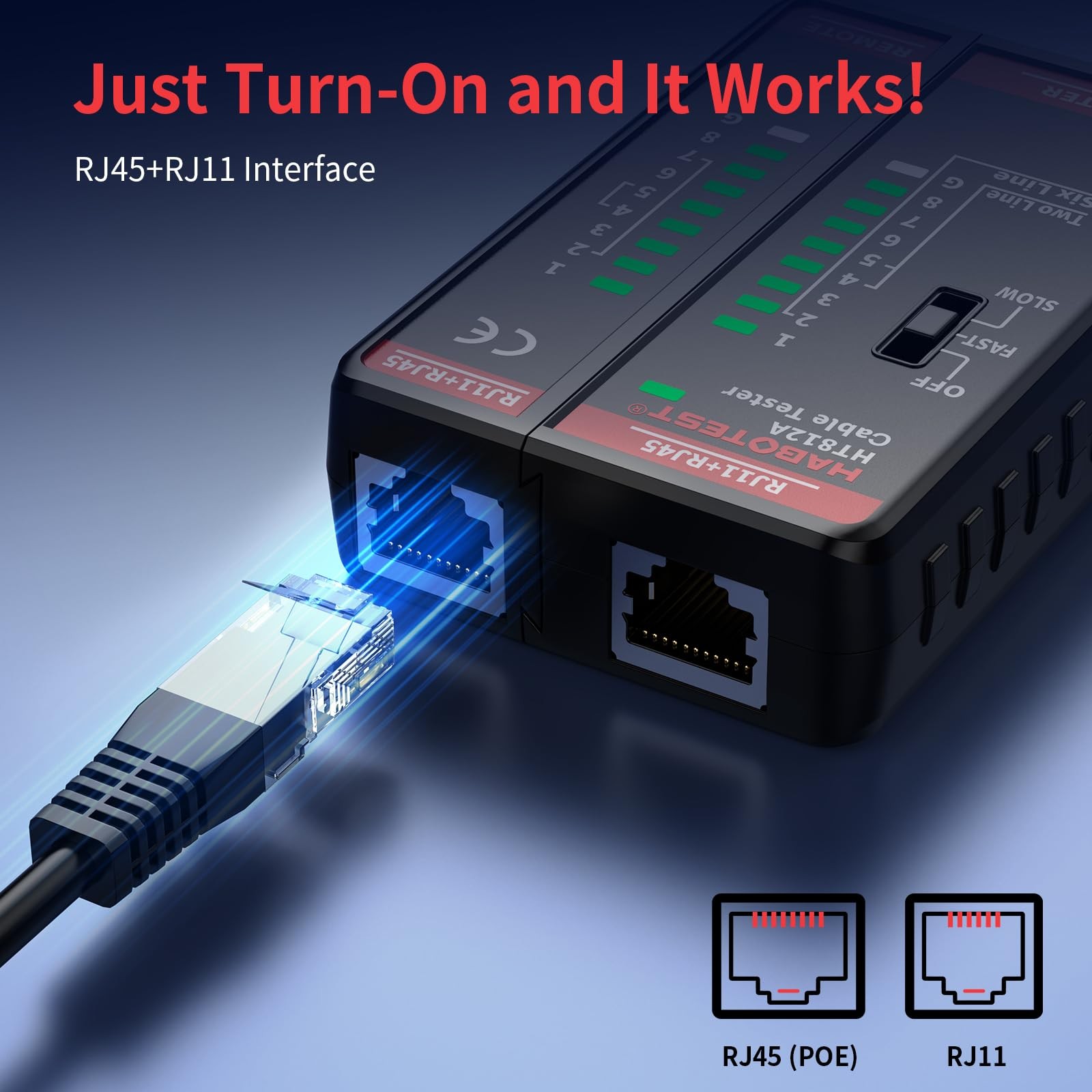 LAN Tester Network Cable Tester, RJ45 Network Tester for CAT5 CAT5E CAT6 CAT6...