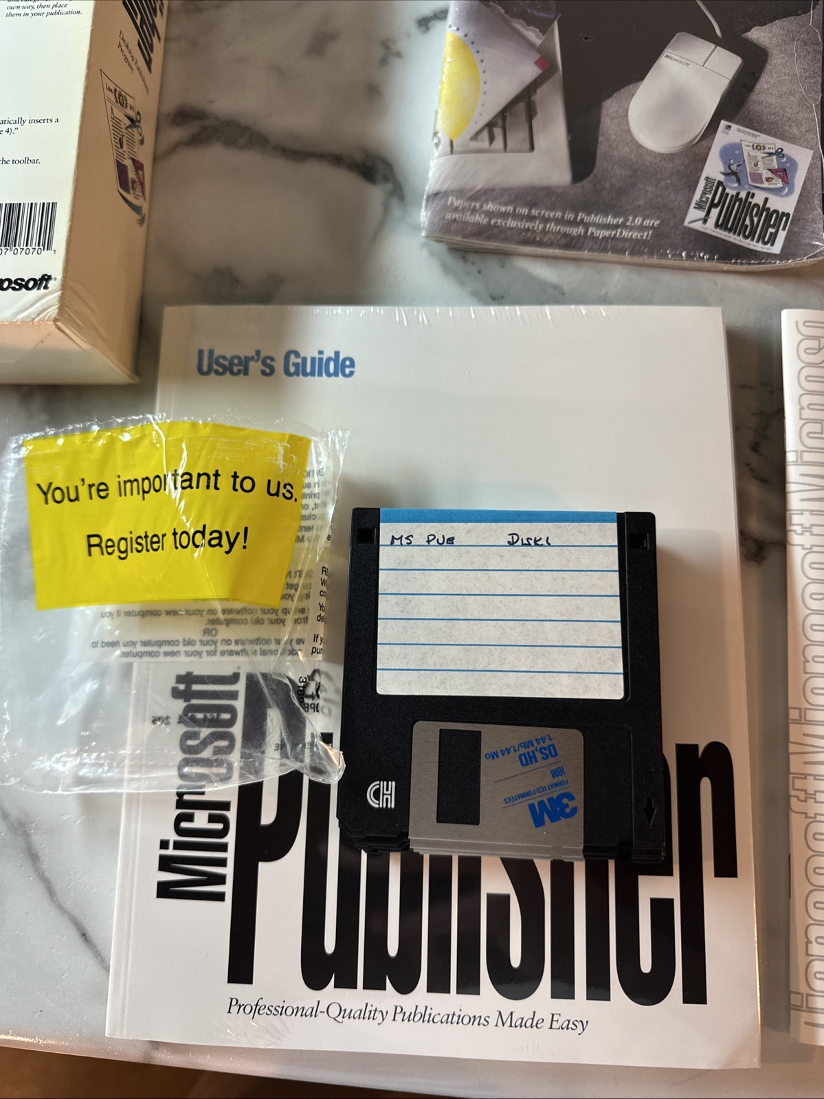 Vintage Microsoft Publisher 2.0 (1993) 3.5" Floppy Disks