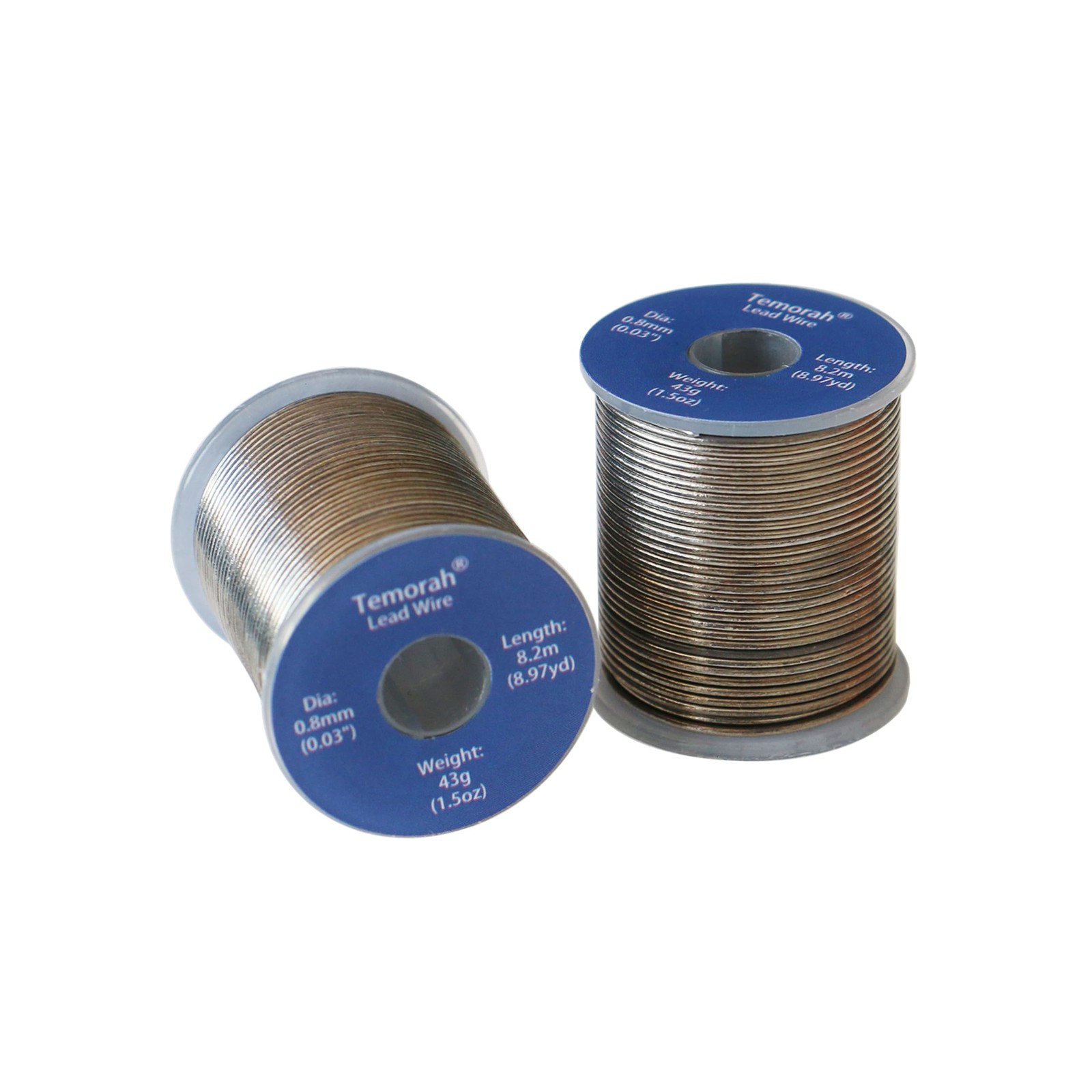 Temorah Lead Wire for Fly Tying Materials, 0.02"(0.5mm)