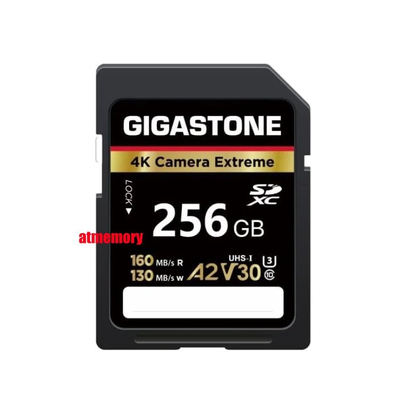 Gigastone 256GB 4K Camera Extreme SD SDXC Memory card V30 A2 U3