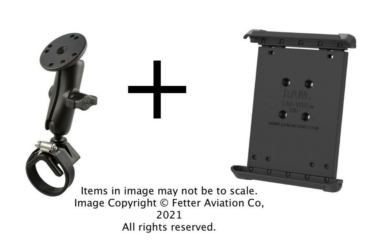RAM Bonanza/Piper Tab-Tite Yoke Mount for All iPad Mini Through mini Version 7