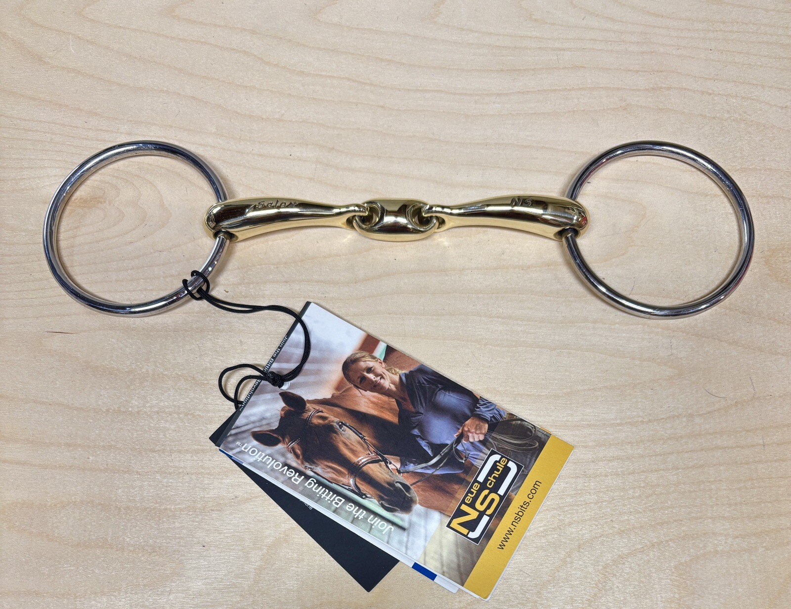 Neue Schule Salox Team Up Double Joint Loose Ring Snaffle Bit 5.5" - 16mm