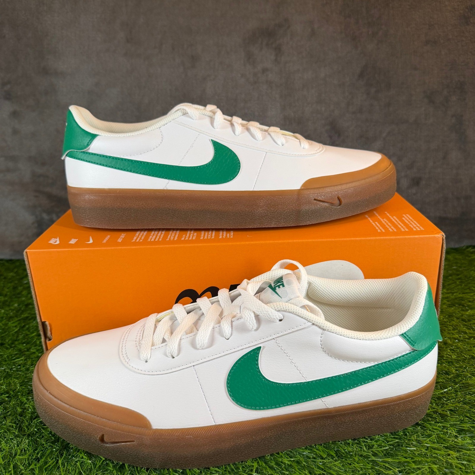 Nike Court Shot White Green Gum Sole Sneakers Shoes Low Top Mens Size 11