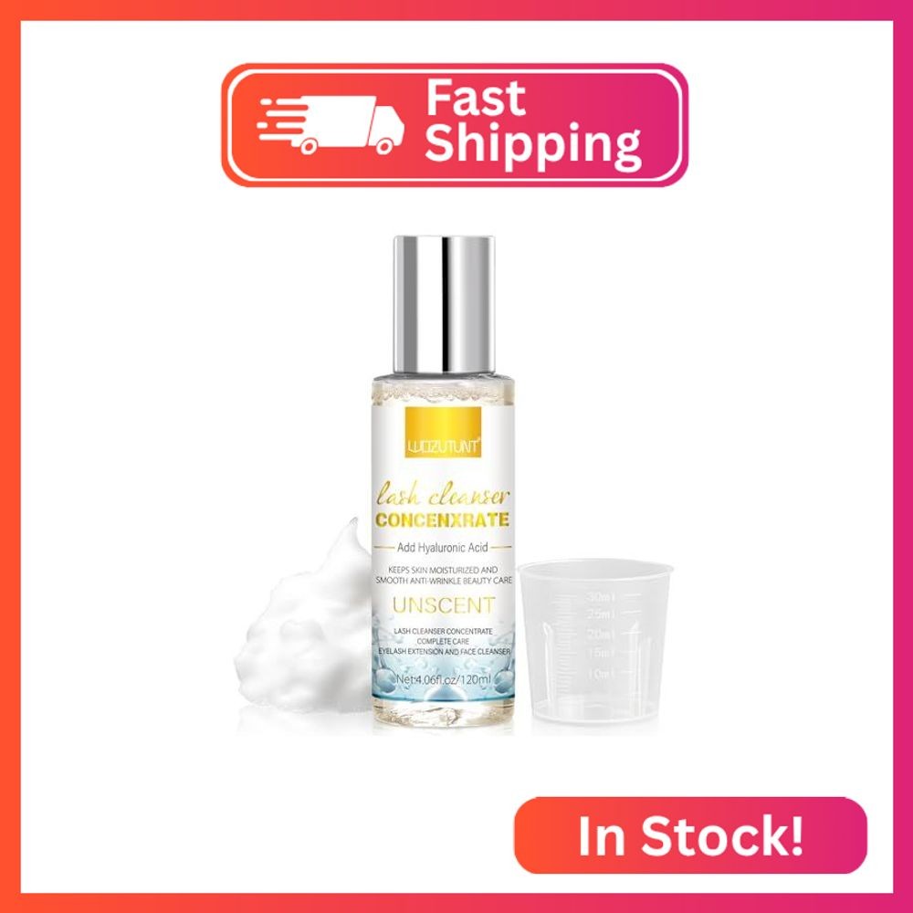4.06 FL OZ Lash Shampoo Concentrate for Lash Extensions, Lash Cleanser Concentra
