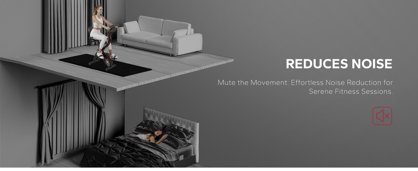 Treadmill Mat – 68"x24"x1/ Thi Non-Slip Foldable Exercise