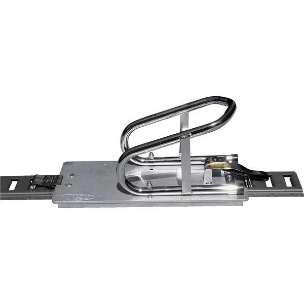Pingel E Series Track Wheel Chock Floor Mount - Chrome - WC65EF