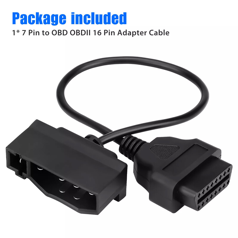 For Ford 7 pin OBD1 to OBD2 Adapter Code Reader Scanner Check Engine Repair Tool