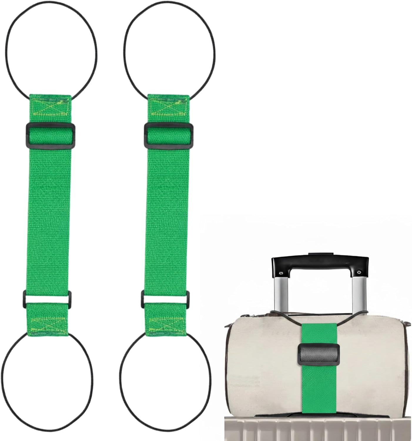 2Pcs Multi Use Strong Luggage Connector Straps forSuitcases | Adjustable Luggage