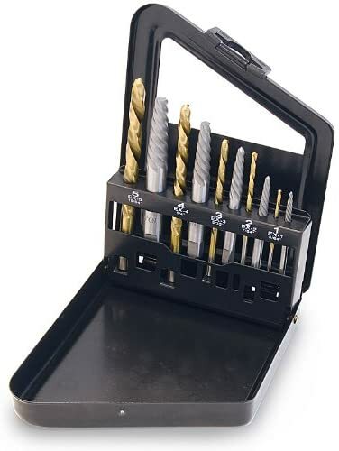 Titan 16013 10 Pc Reverse Drill & Screw Extractor Set