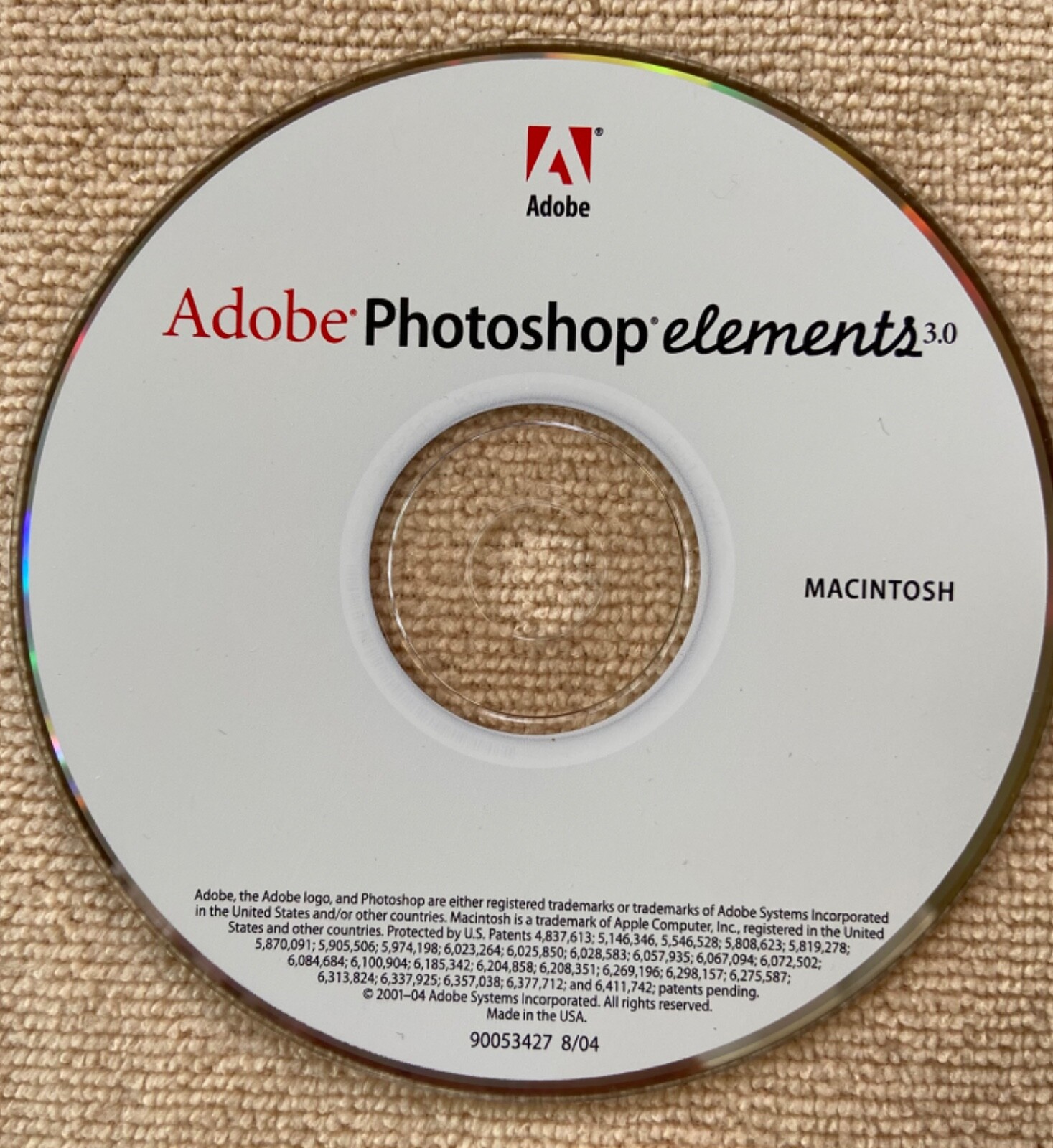 Adobe Photoshop Elements 3.0 (Mac OS X) w/Serial Number • 2004