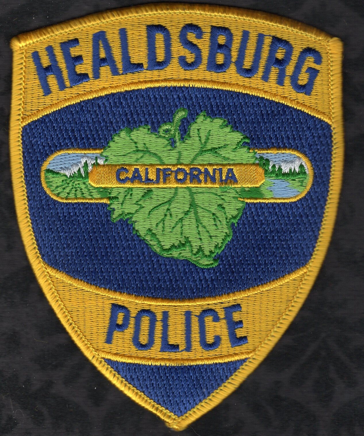 Healdsburg California Police Shoulder Patch  " Guaranteed To Be Authentic"