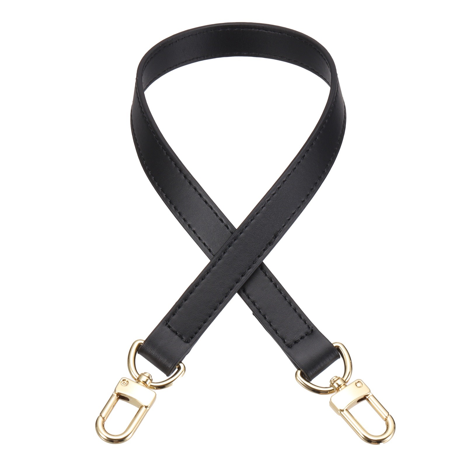Genuine Leather Purse Strap, 23.6x0.71 Inch Shoulder Bag Strap, Black