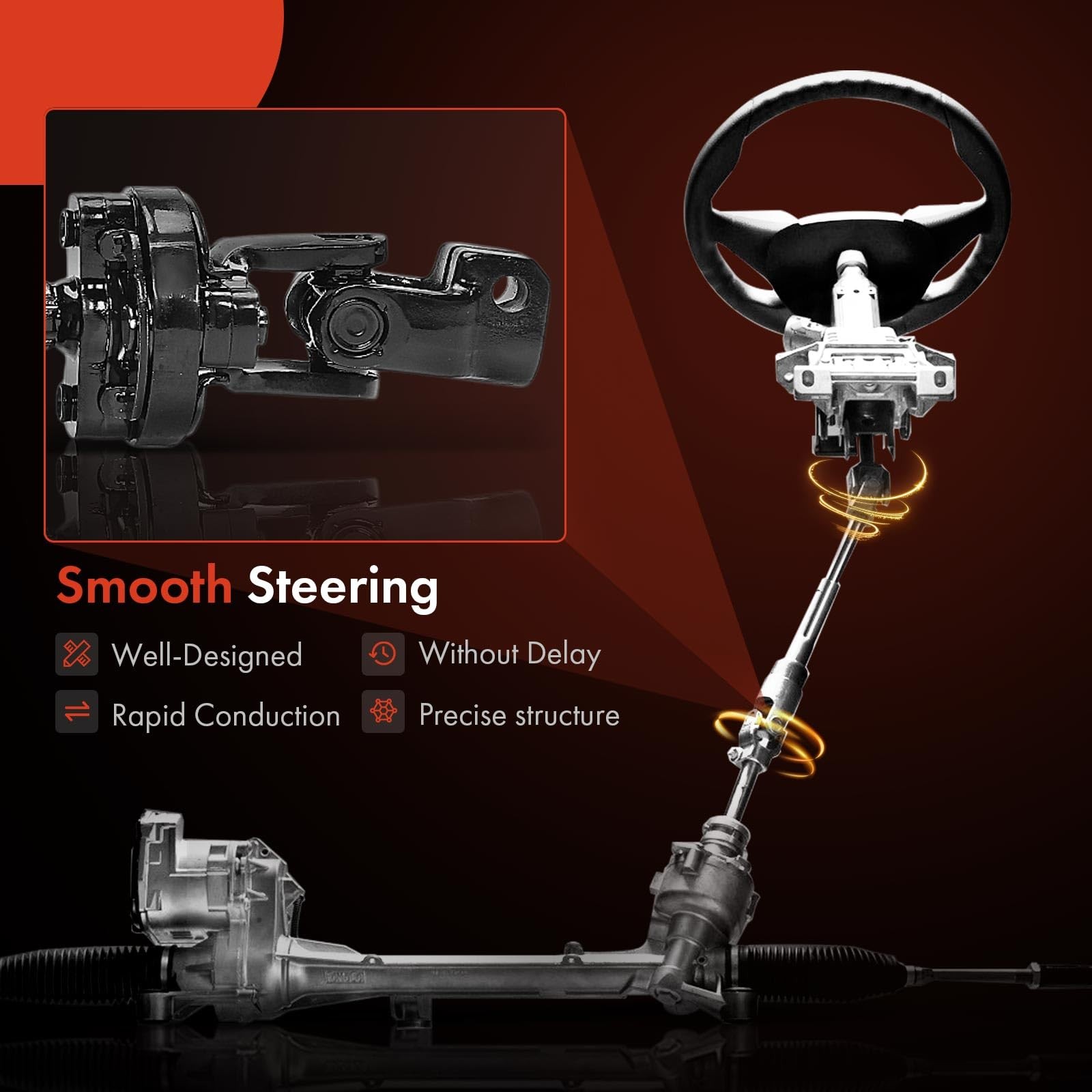 A-Premium Intermediate Steering Shaft Steering Column Shaft Compatible with Dodg