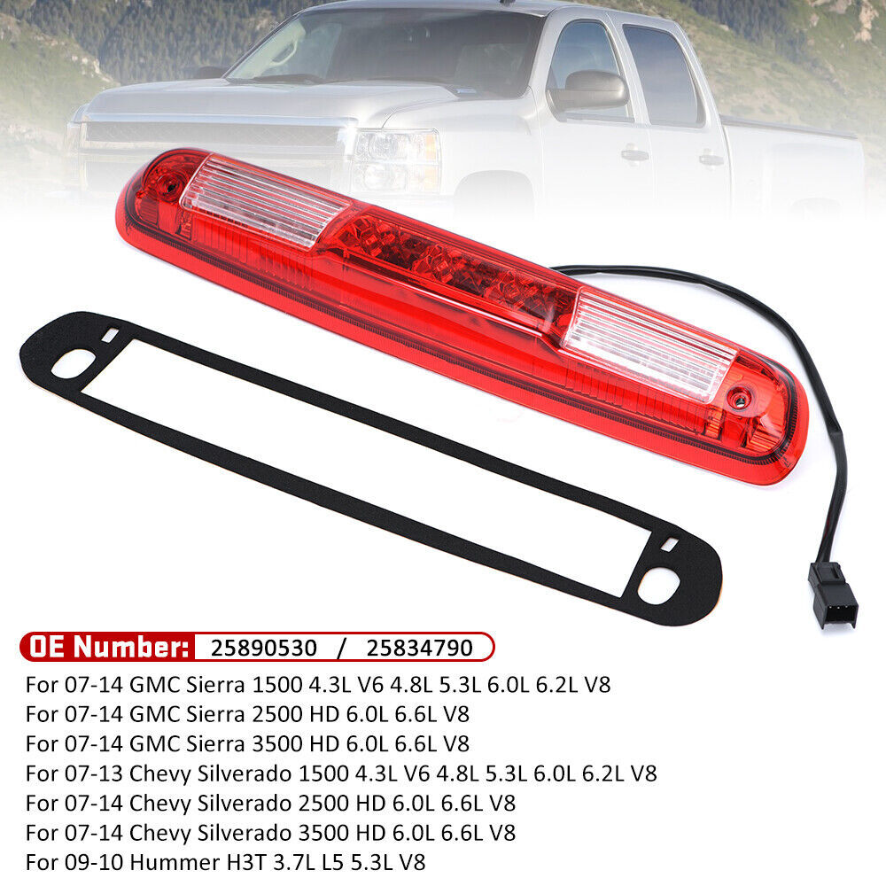 For 2007-2013 Chevy Silverado GMC Sierra LED 3rd Brake Light Cargo Lamp 25890530