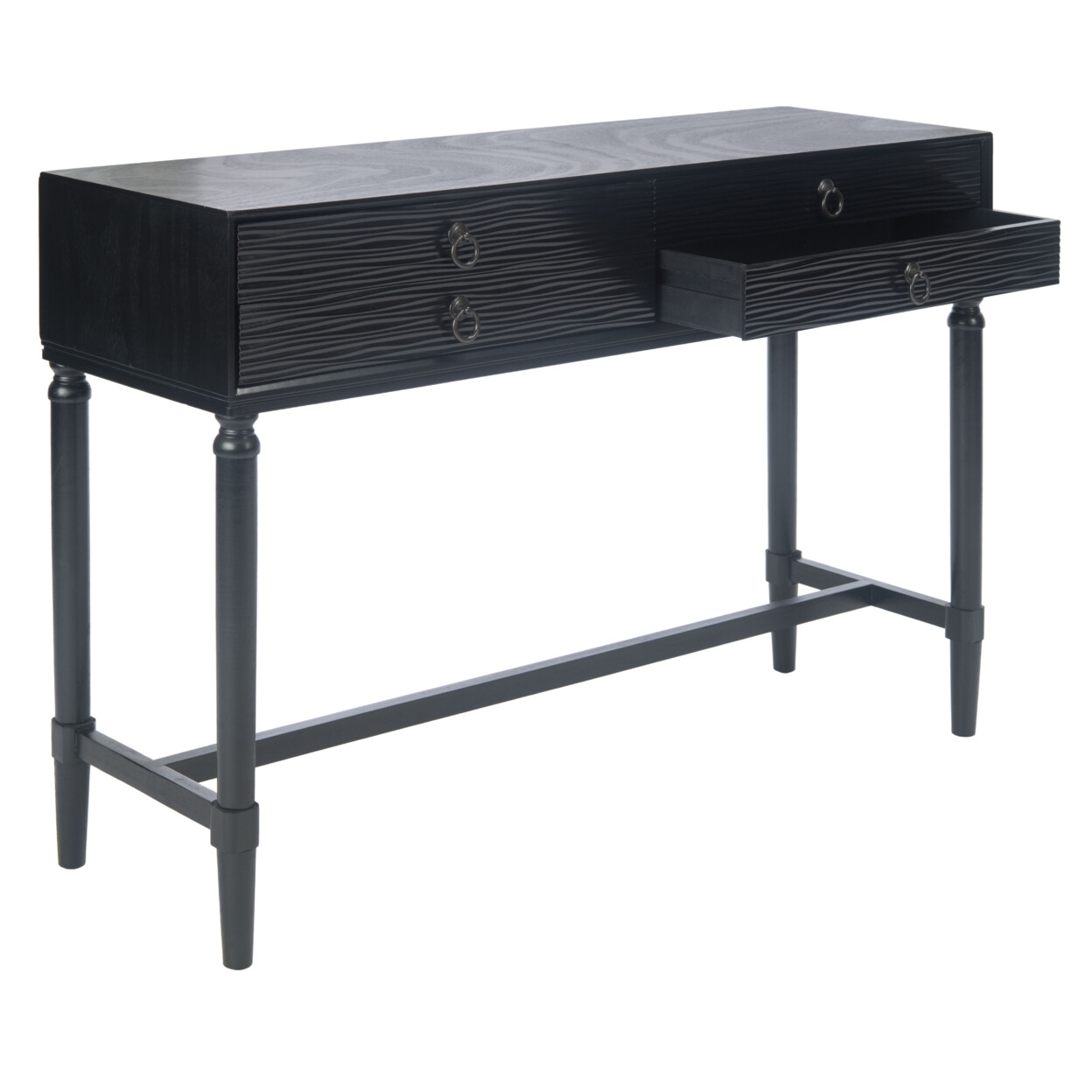 SAFAVIEH Aliyah 4-Drawer Console Table | Black |