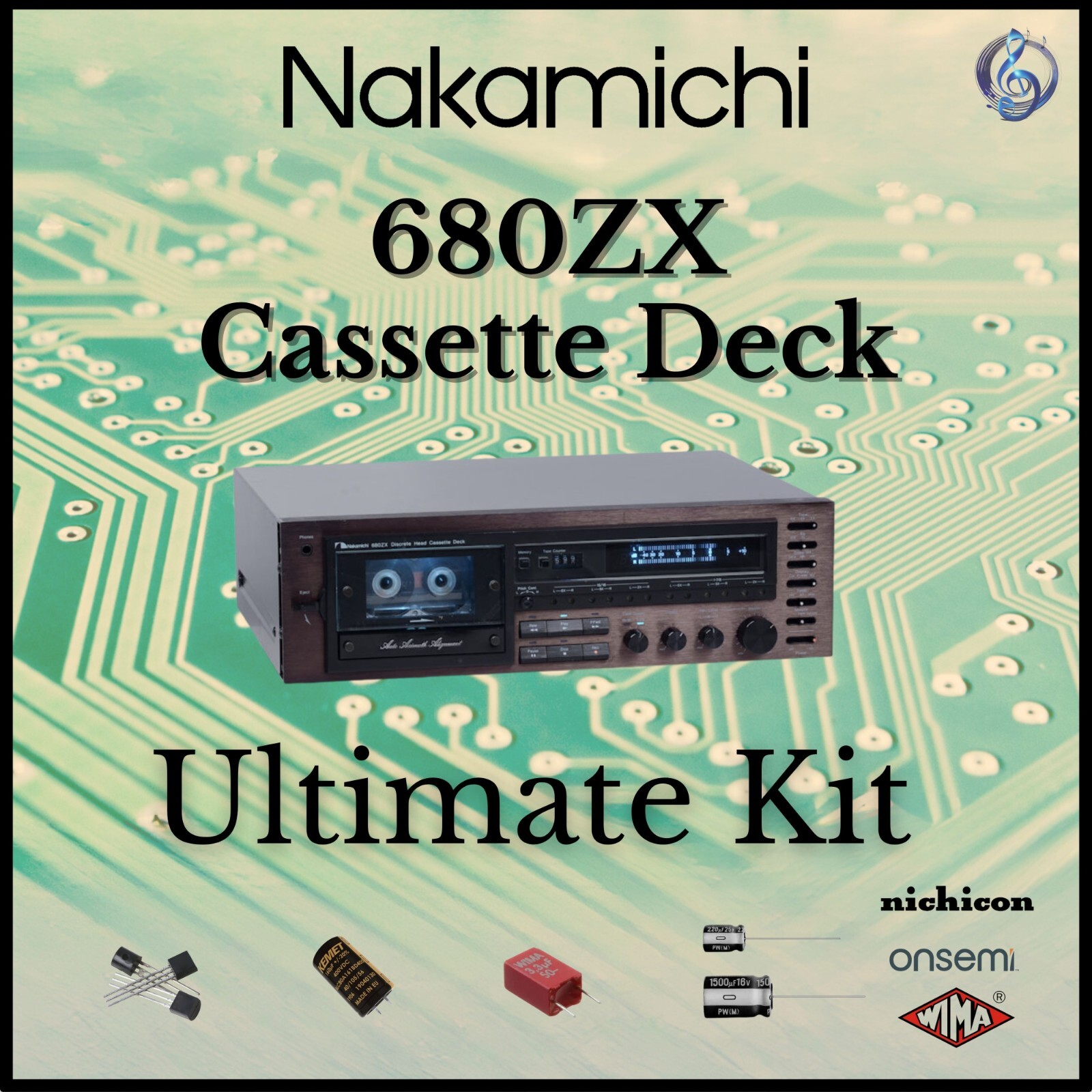 Nakamichi 680ZX Cassette Deck Ultimate Upgrade Kit Genuine Parts Restoration