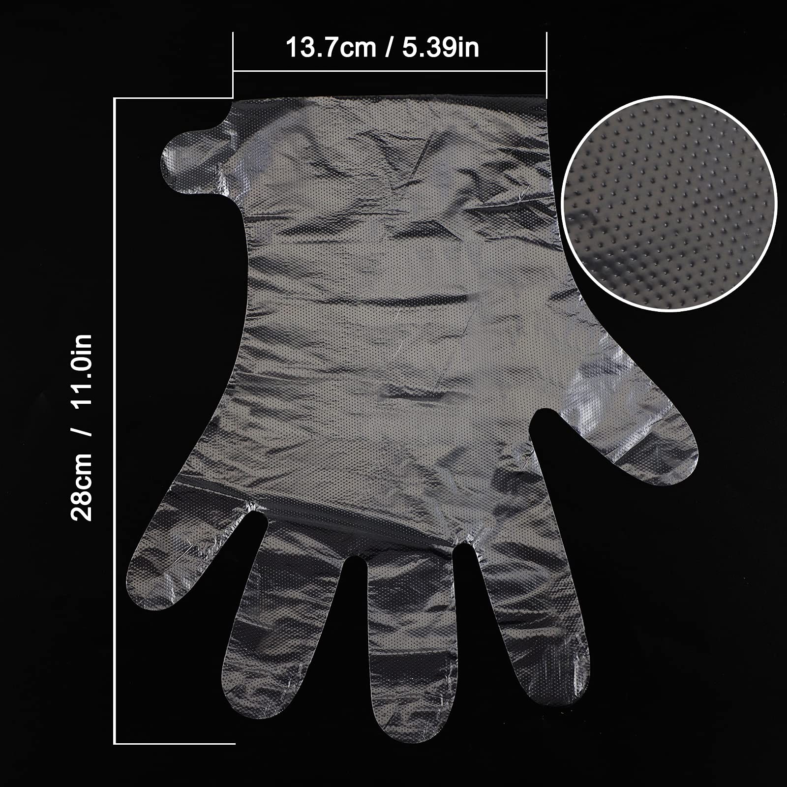100pcs Paraffin Wax Bath Liners for Hand, Niubow Plastic Gloves, Clear