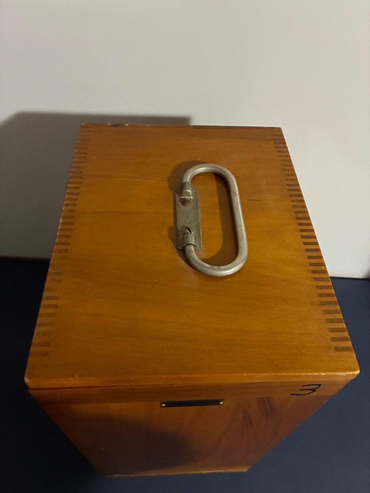 Antique black & brass Welch Brass Microscope w/ Wood Box