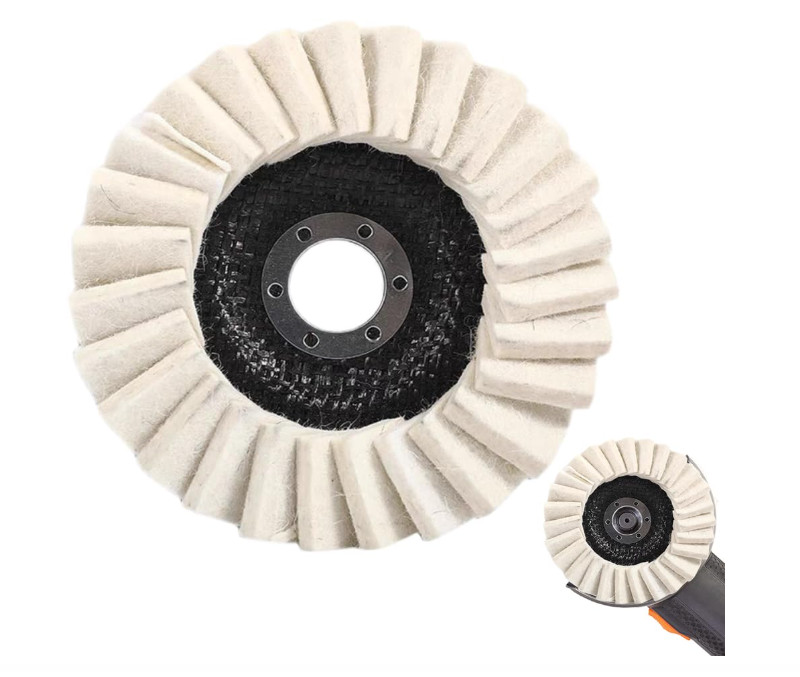 Wool Felt Flap Polishing Disc, New Felt Flap Disc Abrasives 4-1/2" x 7/8" Arbor