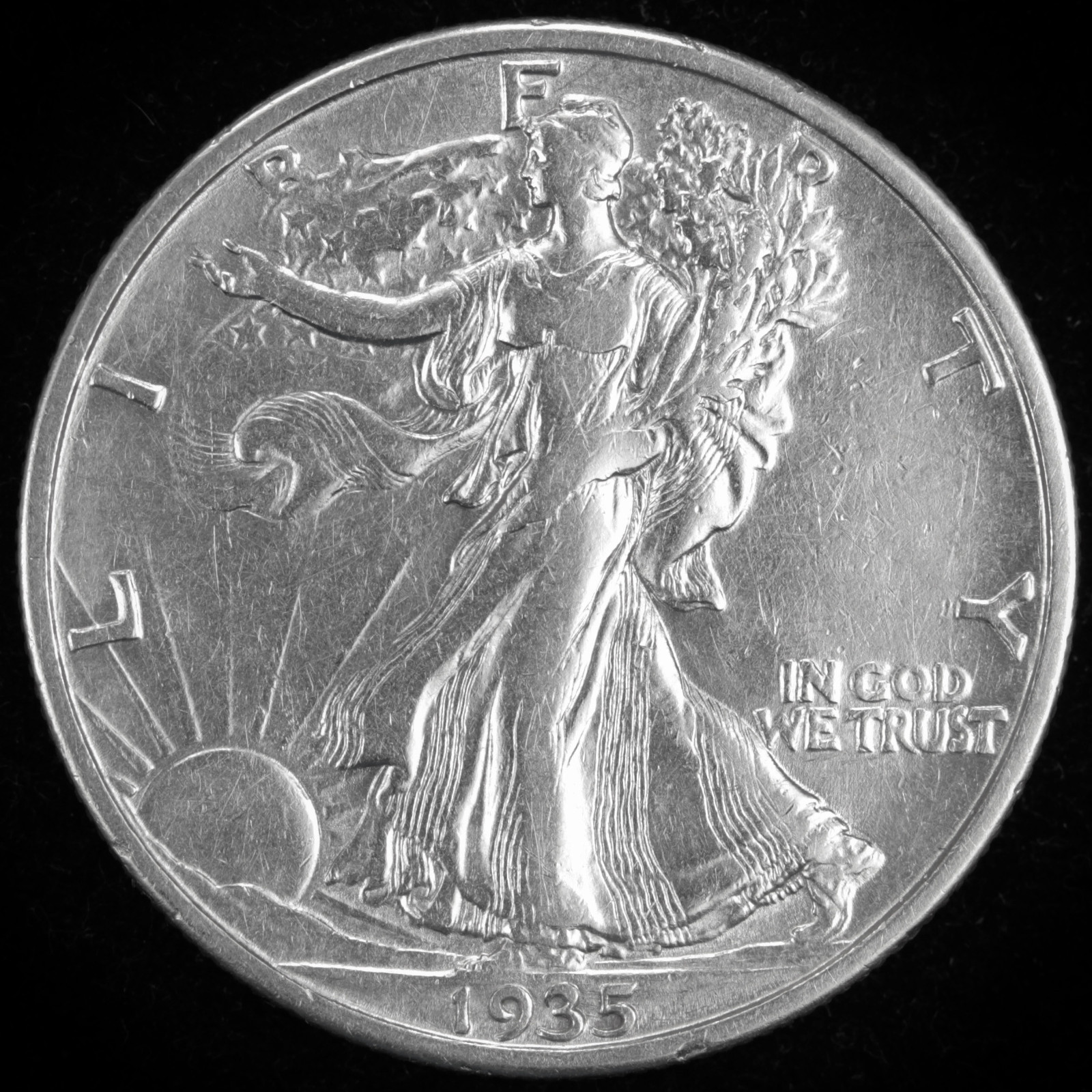 1935-s Walking Liberty Half.  High Grade.   (Inventory A)