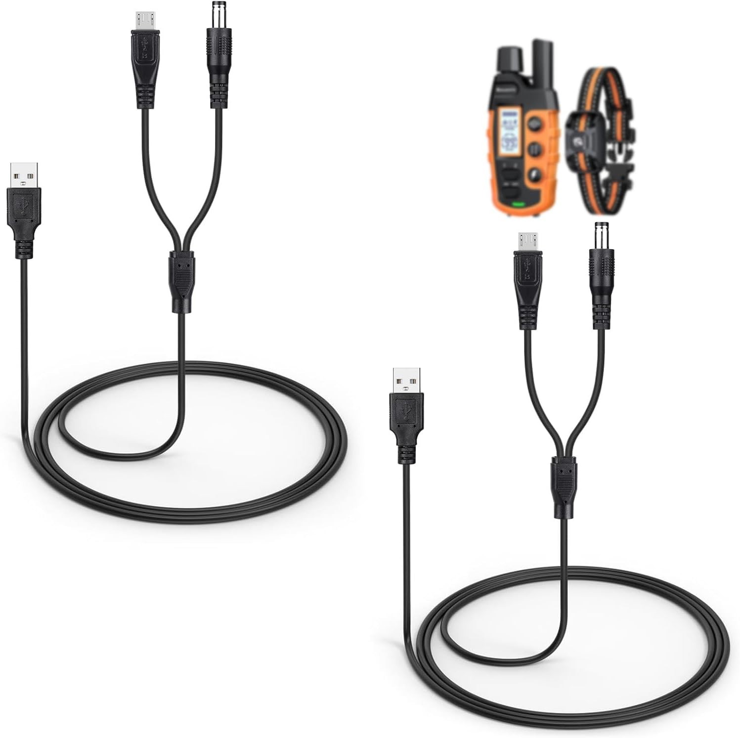Charger Cord 2-in-1 for Bousnic Dog Shock Collar 2-Pack RS2A RS2B Training Cable