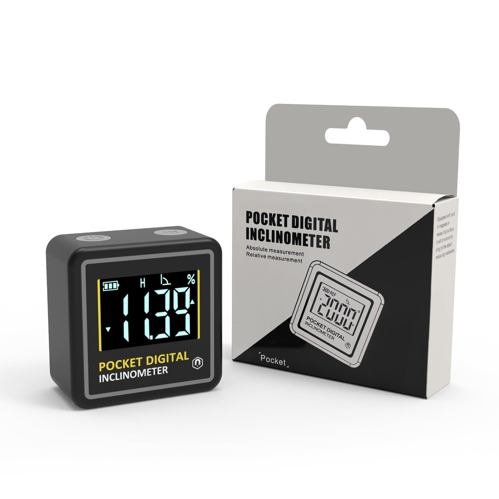 Mini Digital Angle Finder 4-side Strong Magnetic Angle Gauge, Table Saw Miter...