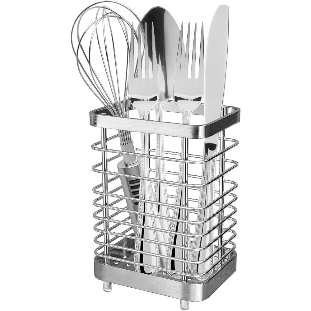 Utensil Holder, Stainless Steel Utensil Drying Rack for Kitchen Counter,