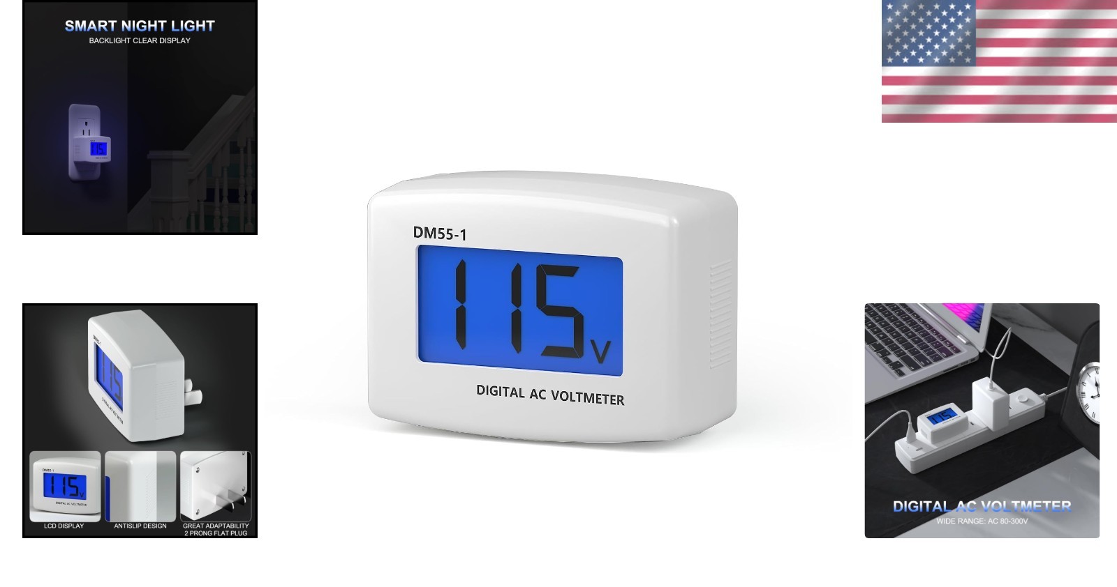 Professional Digital Voltage Meter for AC 80-300V with Potentiometer Adjustment