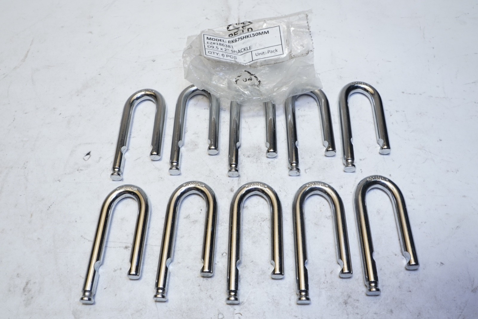Lot of 10 LSDA SHACKLE 186381 50MM RK67SHKL50MM 2” x 3/8” Ships FREE
