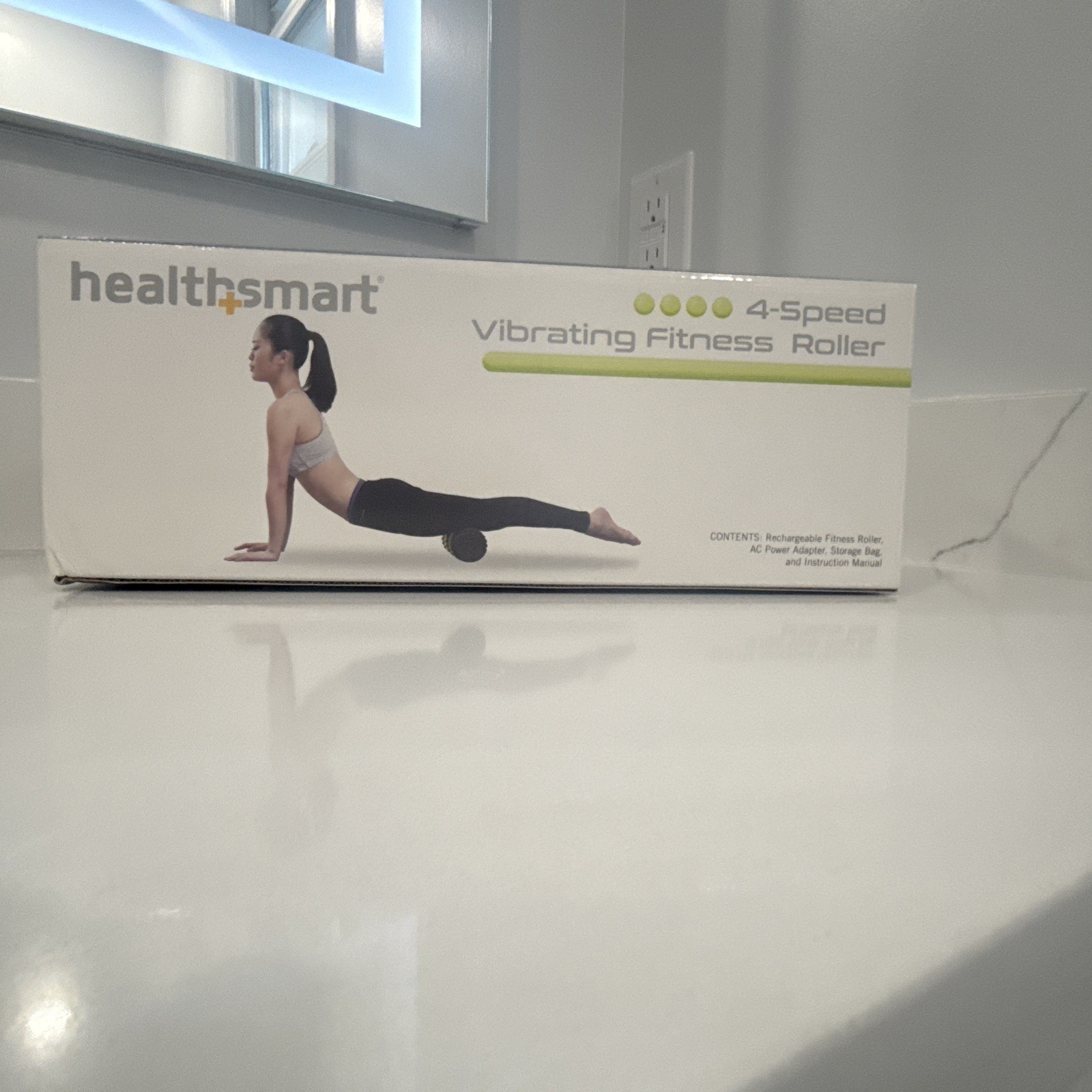 HealthSmart 4-Speed Vibrating Exercise Roller Foam FSA/HSA Eligible – Deep