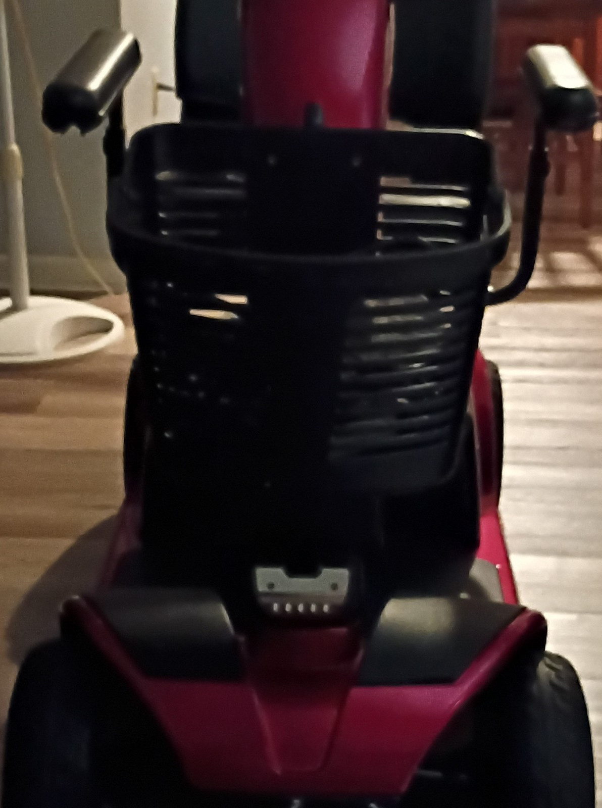 Pride Go-Go Elite Traveller 4-Wheel Electric Scooter Red/Black Padded Armrest