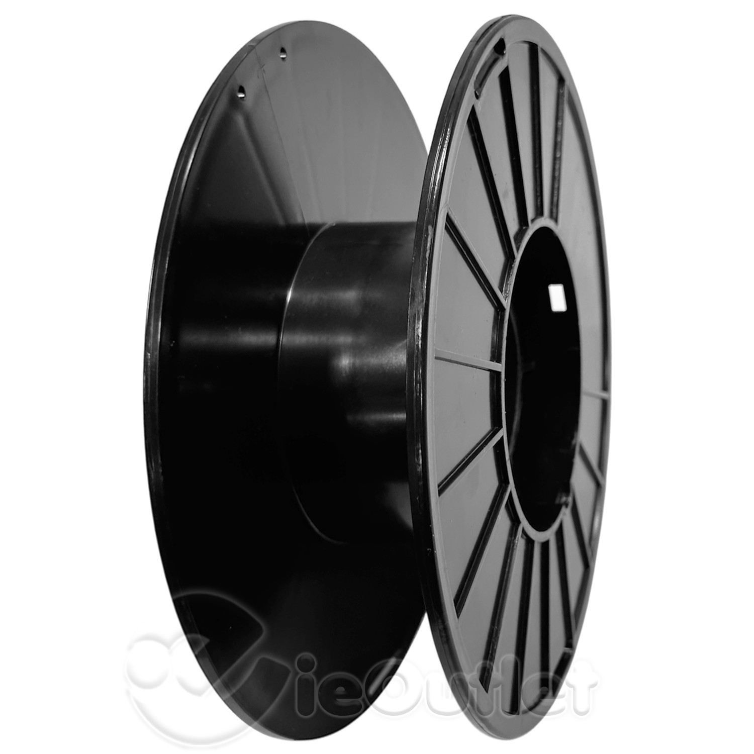 Empty 8" Black Plastic Spool Reel for String Wire Cable Fishing Line Rope Crafts