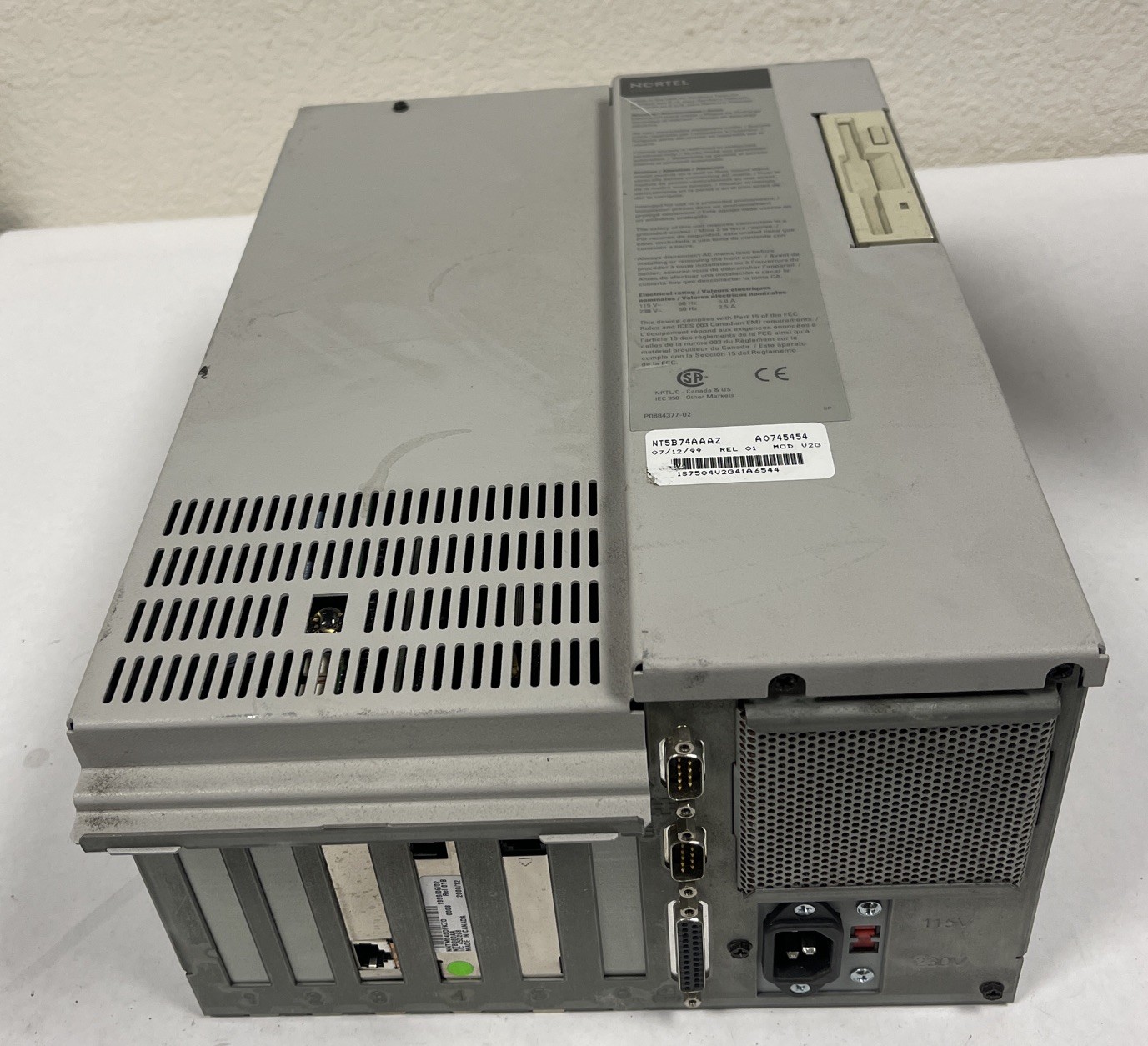 NT5B74AAAZ Telecom Modulator Telephone System Network w/ 3.5" Disk Drive AS IS