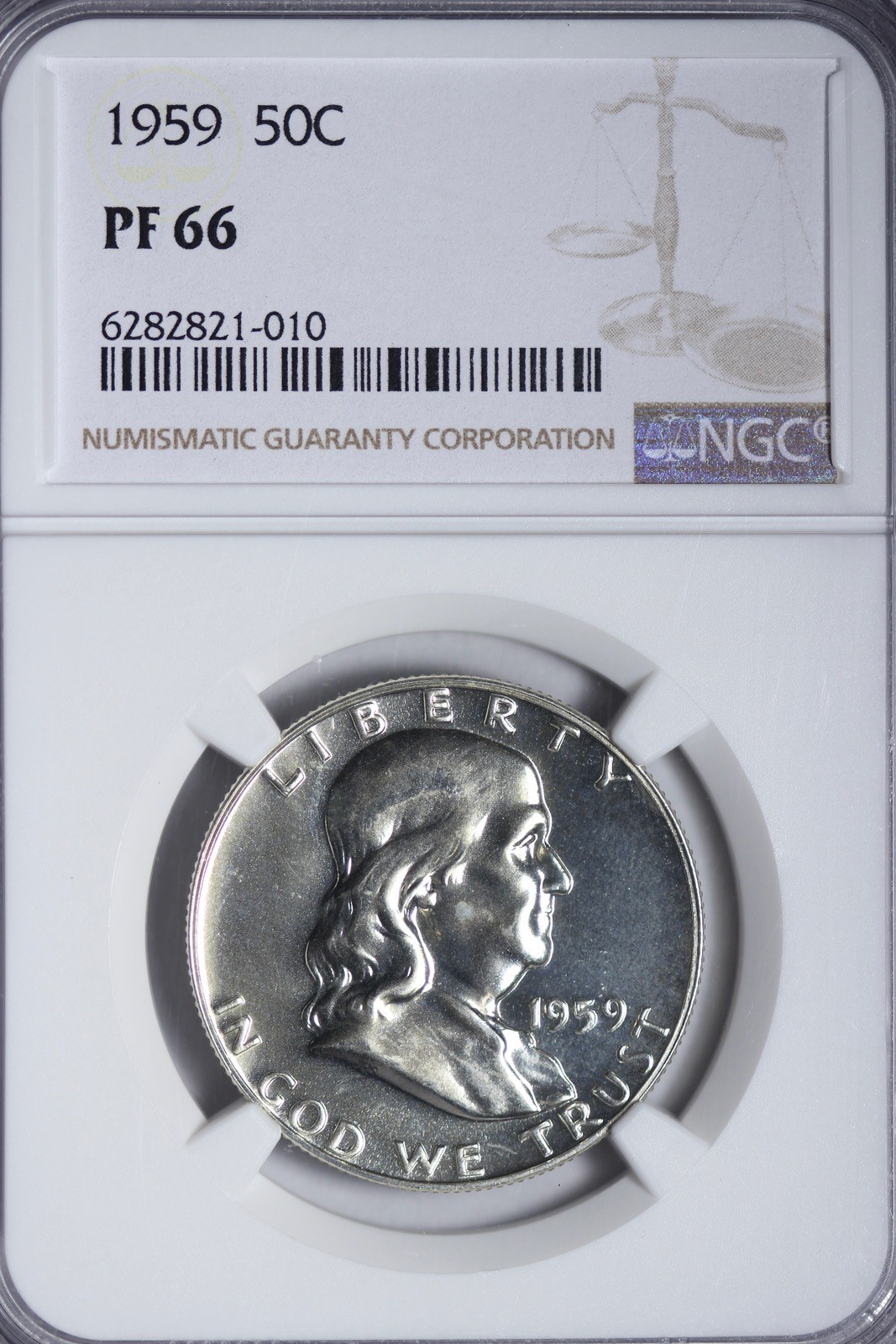 GEM PROOF 1959 Franklin Half Dollar NGC PF66 ZRNM