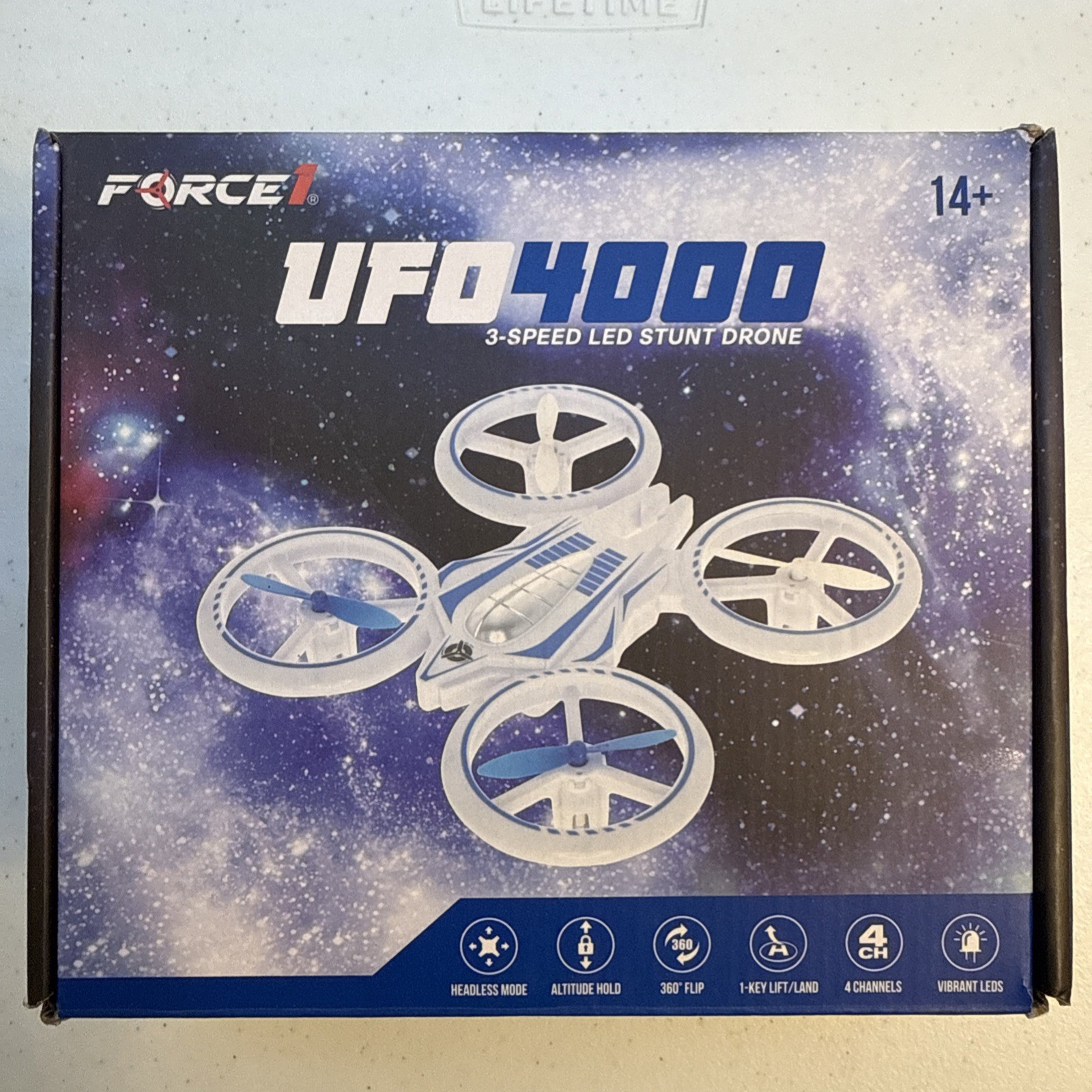 STUNT DRONE! Force1 UFO 4000 3 Speed LED Drone 4 Channels W Remote Control