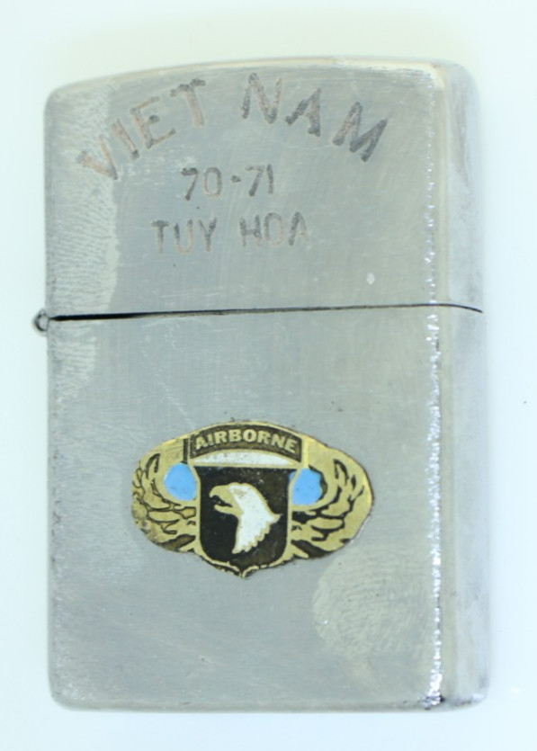 US Army 101st Airborne Division Tuy Hoa 1970 1971 Vietnam No Zippo Lighter Z-16