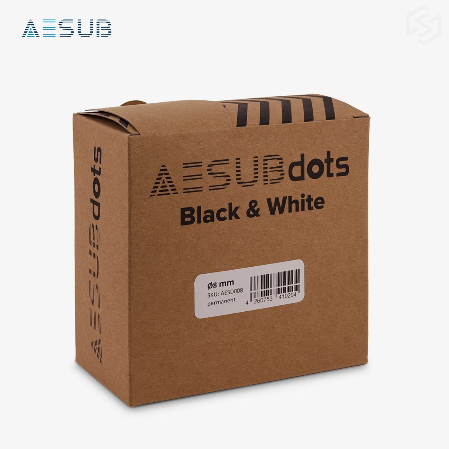 AESUBdots Black and White (Size: 8mm)
