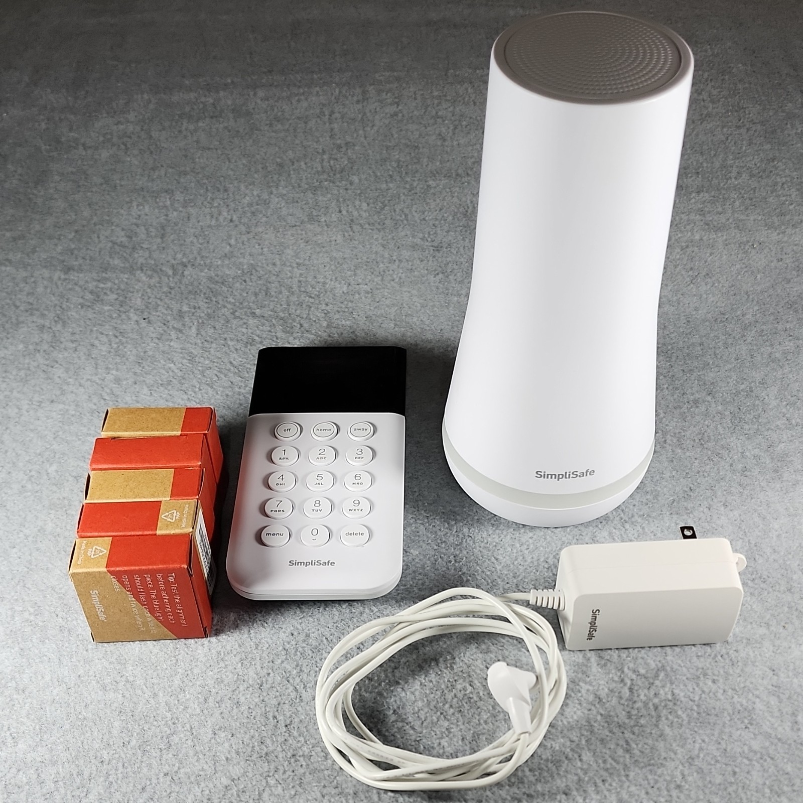SimpliSafe SSBS3 Home Alarm System Keypad/Base Station/ 5 Entry Sensors White
