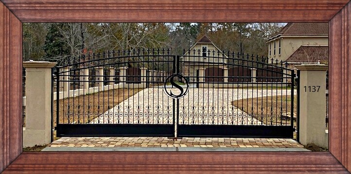 On Sale! #1137 18' Driveway Gate Wrought Iron Style Steel Metal Home Security
