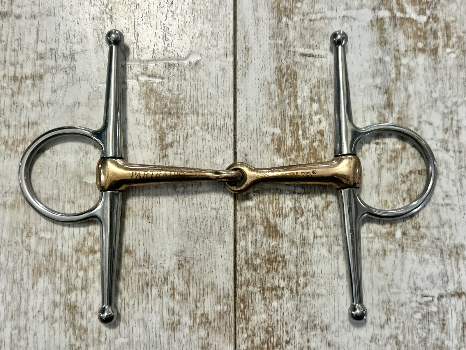 Partrade Metalab Snaffle Full Cheek Horse Bit With Copper Mouth 5”