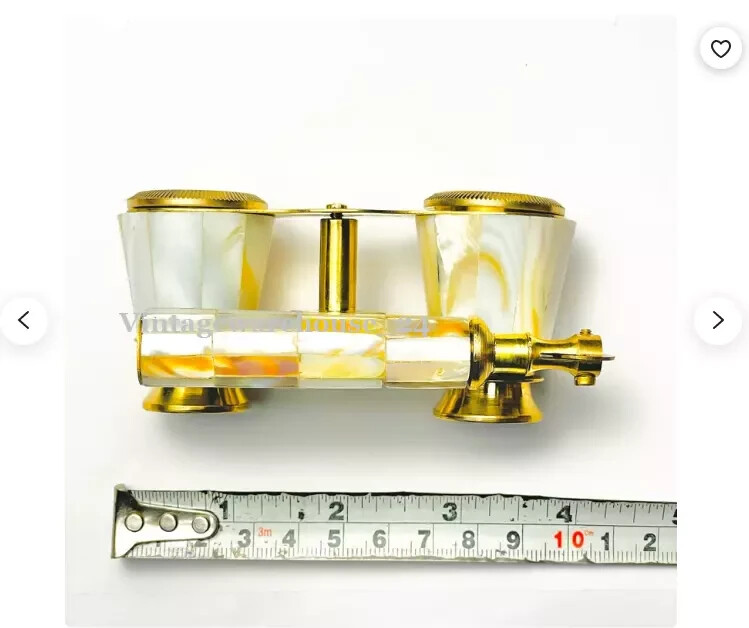 Mother of Pearl binocular Brass Binocular With Handle, Theater Glasses, Nautical
